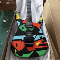 IBZ Picasso Finish Electric Guitar Floyd Rose Tremolo 6Strings HH Pickup Ship US
