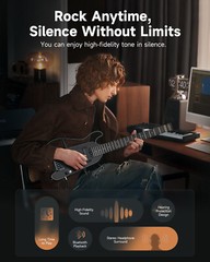 Donner HUSH X PRO Electric Guitar Bundle With Tone Simulation Xmas Gift