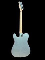 Baritone 6 String Solid TL-STYLE Electric Guitar-27″ Scale-Metalica Silver
