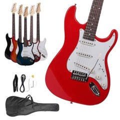 Full Size Basswood Electric Guitar+Strap+Cord+Gigbag Beginner Christmas Gift