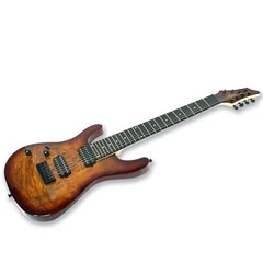 Left-handed 8 String Electric Guitar Maple Neck Burl poplar top Okoume Body