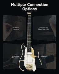 🎸 Donner HUSH X PRO Electric Guitar Bundle H-S Pickups | Platinum