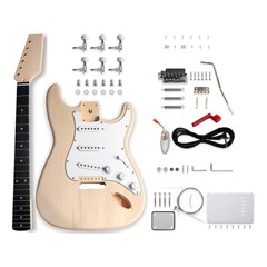 DIY Electric Guitar Kit Strat Style Guitar Beginner Kit Basswood Body Maple Neck