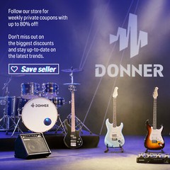 Donner DST-600 Professional Electric Guitar Tremolo Bridge SSS Pickup Fiesta Red