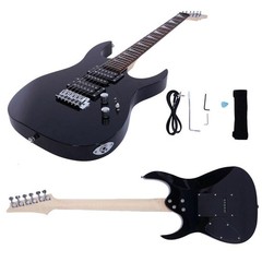 New 38″ Black Maple Wood Right Handed Electric Guitar Set