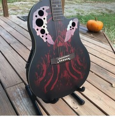 ❄️FAST. FREE SHIPPING!❄️O Style Acoustic-Electric Guitar +Case/Bag +Strap +Cable