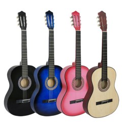 38″ New Beginners Acoustic Guitar w/ Guitar Case, Strap, Tuner and Pick 4 Colors