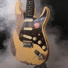 Vintage Aged Electric Guitar SSS Pickups Maple Neck Tremolo Bridge Solid