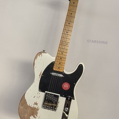 Relic WhiteElectric Guitar Maple Neck SS Pickups Chrome Part Black Pickguard