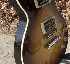 HH pickups Electric Guitar:Brown Chrome Parts Mahogany Body flame maple top