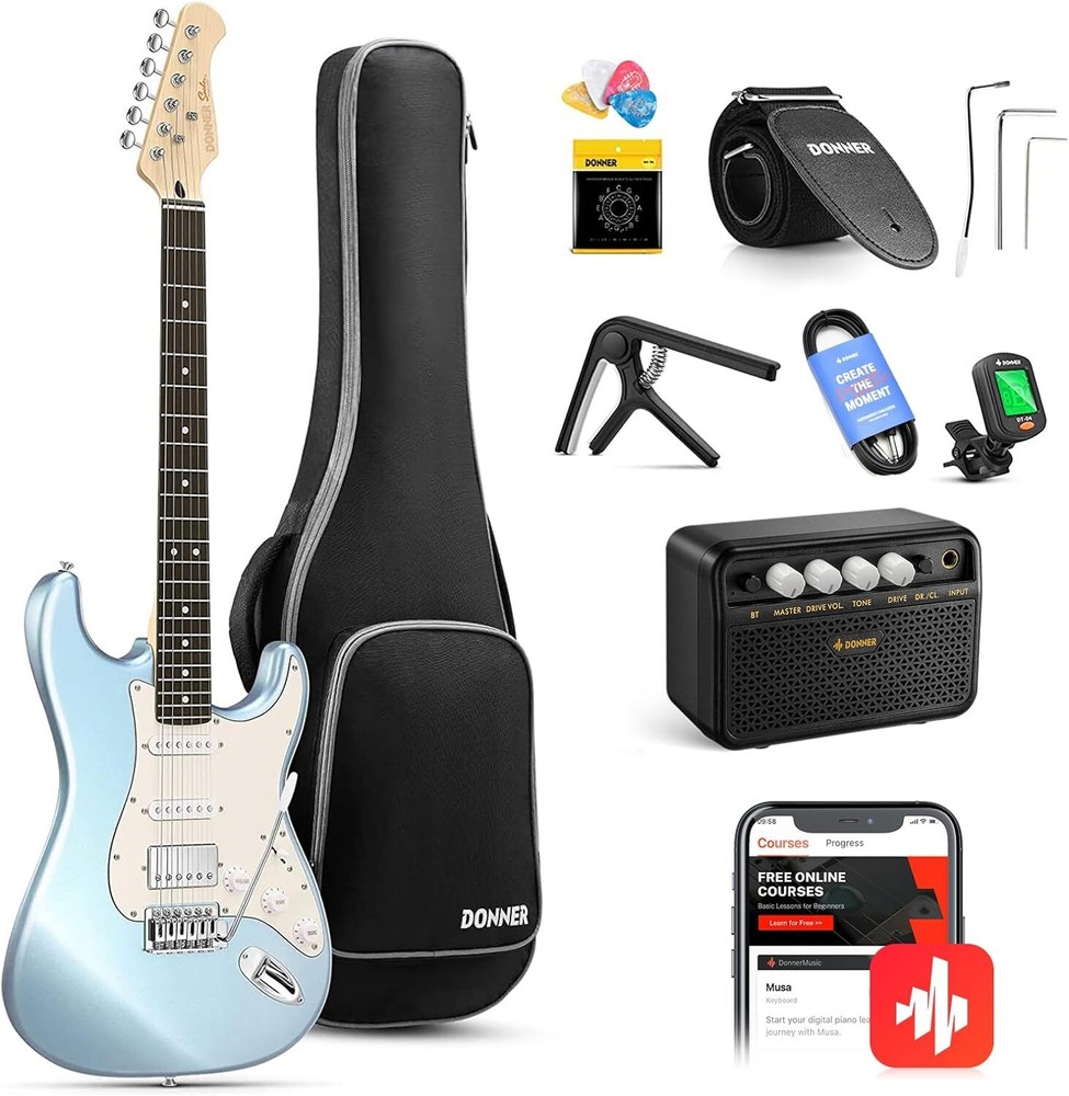 Donner DST-152 Electric Guitar And Amplifier Single Coil Split Humbucker