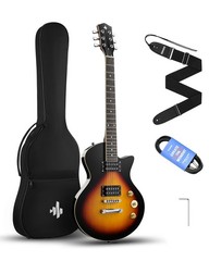 Donner DSC-128 Sunburst Solid Body LP Guitar 39″ 202S Humbucker Gig Bag