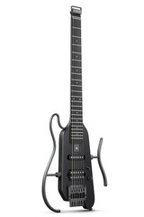 Donner HUSH X Electric Guitar Bundle With Gig Bag All Accessories | Black