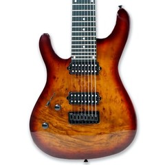 Left-handed 8 String Electric Guitar Maple Neck Burl poplar top Okoume Body